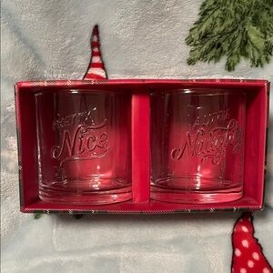 Hallmark "Pretty Nice" & "A Little Naughty" Rock Glasses